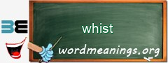 WordMeaning blackboard for whist